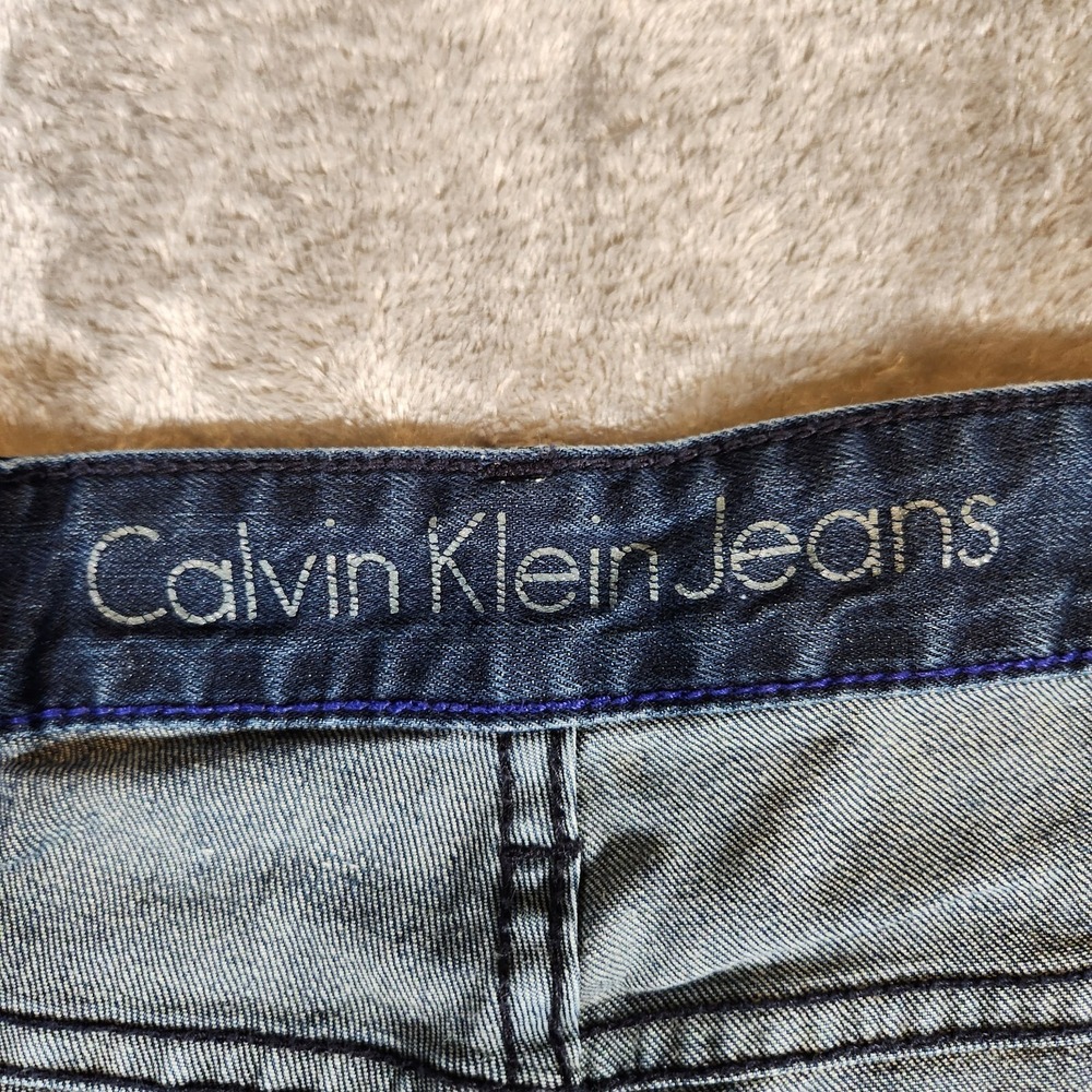 Calvin Klein Jeans Women's 49X29 (Tag 50X30) High-Rise Straight Leg Blue 41AN785 - Picture 7 of 16
